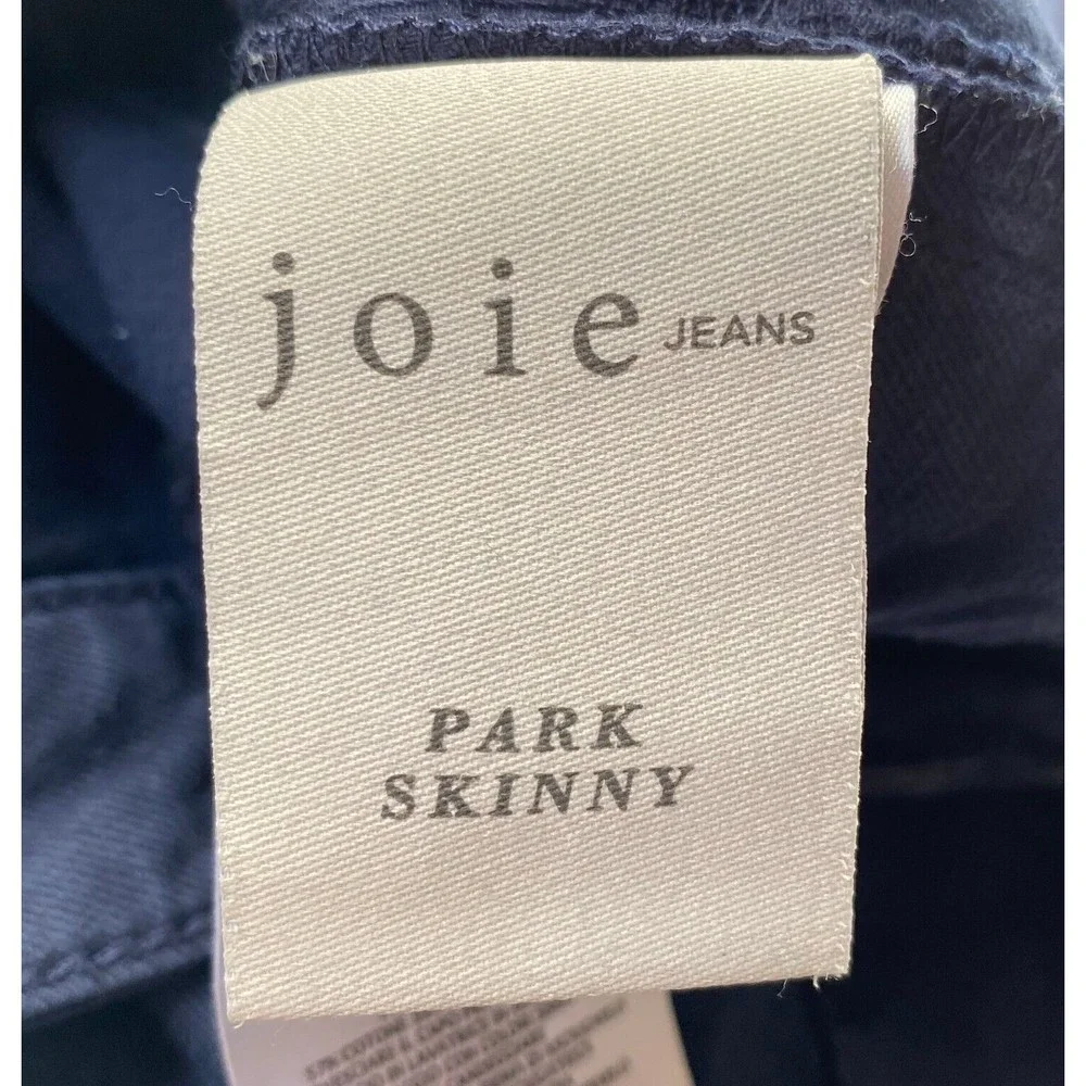 Joie Womens Park Skinny Pants 29 Navy Blue Utility Cargo Lyocell Blend Calf Zips - Picture 6 of 16